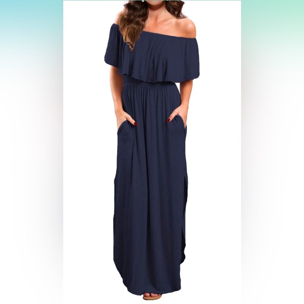 Elegant Navy Blue Women's Dress